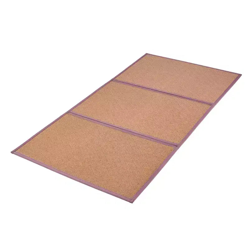 VEVOR Japanese Tatami Mat, 80 x 39 in Foldable Handwoven Natural Rattan Tatami Mat, Non-Slip & Easily Cleaned Japanese Tatami Floor Mat, Brown