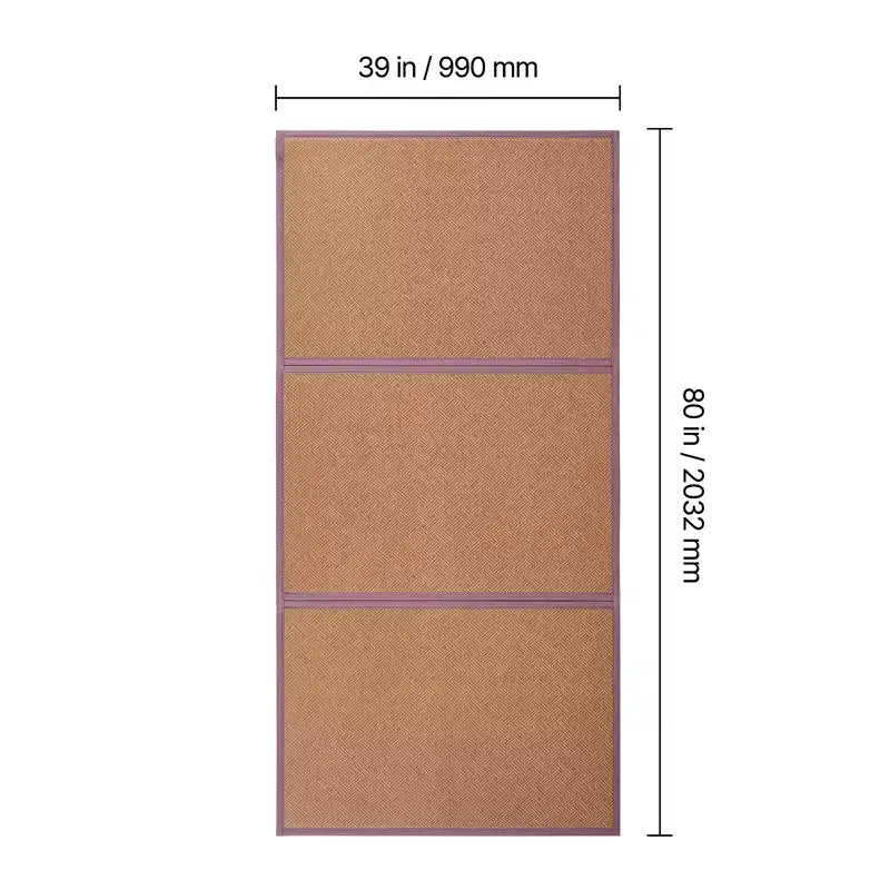 Japanische Tatami-Matte, 80 x 39 in, faltbare, handgeflochtene Tatami-Matte aus natürlichem Rattan, rutschfest und leicht zu reinigen, braun