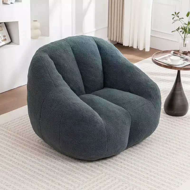Moderner Teddy-Plüsch-Bohnensack-Sessel mit Memory-Schaum, weich gesteuertes Futonsofa fürs Wohnzimmer oder Schlafzimmer