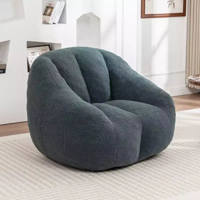 Moderner Teddy-Plüsch-Bohnensack-Sessel mit Memory-Schaum, weich gesteuertes Futonsofa fürs Wohnzimmer oder Schlafzimmer