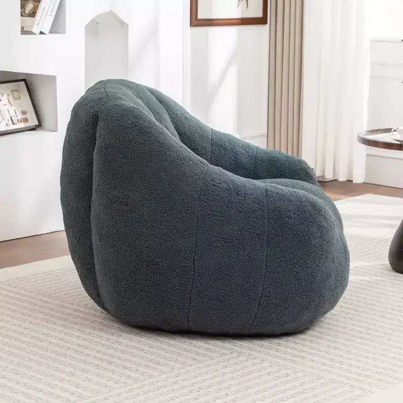 Moderner Teddy-Plüsch-Bohnensack-Sessel mit Memory-Schaum, weich gesteuertes Futonsofa fürs Wohnzimmer oder Schlafzimmer