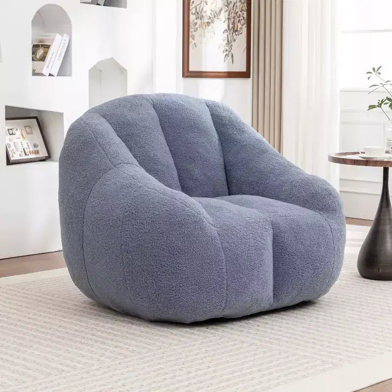 Moderner Teddy-Plüsch-Bohnensack-Sessel mit Memory-Schaum, weich gesteuertes Futonsofa fürs Wohnzimmer oder Schlafzimmer