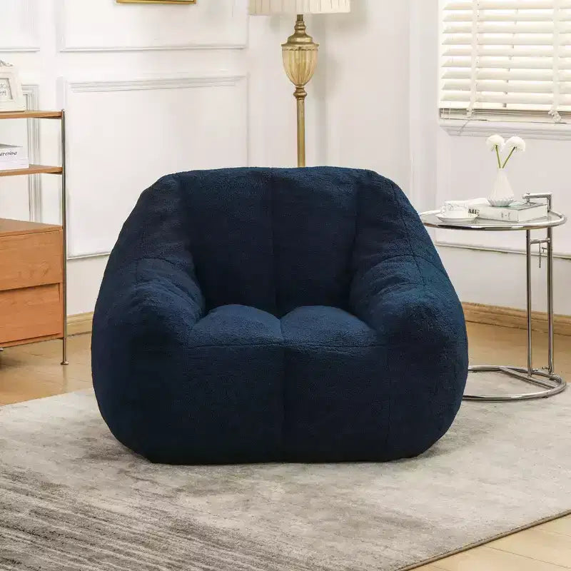 Sillón tipo puf de suelo con forma de osito de peluche moderno, relleno de espuma viscoelástica, sofá futón suave capitoné para sala de estar o dormitorio