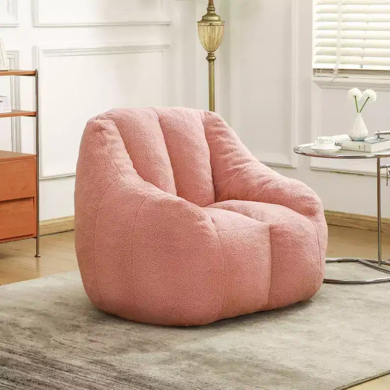 Moderner Teddy-Plüsch-Bohnensack-Sessel mit Memory-Schaum, weich gesteuertes Futonsofa fürs Wohnzimmer oder Schlafzimmer