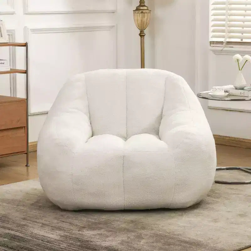 Moderner Teddy-Plüsch-Bohnensack-Sessel mit Memory-Schaum, weich gesteuertes Futonsofa fürs Wohnzimmer oder Schlafzimmer