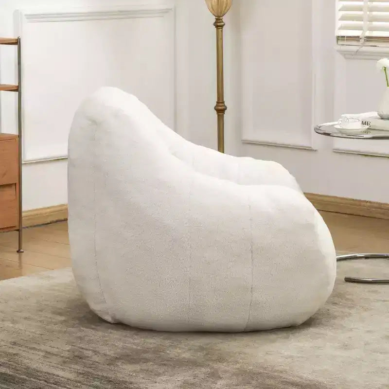 Moderner Teddy-Plüsch-Bohnensack-Sessel mit Memory-Schaum, weich gesteuertes Futonsofa fürs Wohnzimmer oder Schlafzimmer