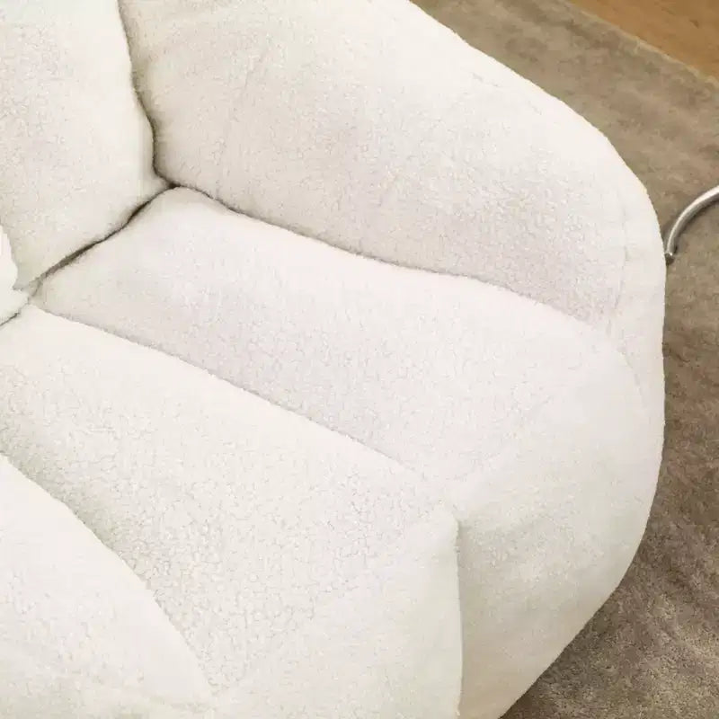 Moderner Teddy-Plüsch-Bohnensack-Sessel mit Memory-Schaum, weich gesteuertes Futonsofa fürs Wohnzimmer oder Schlafzimmer