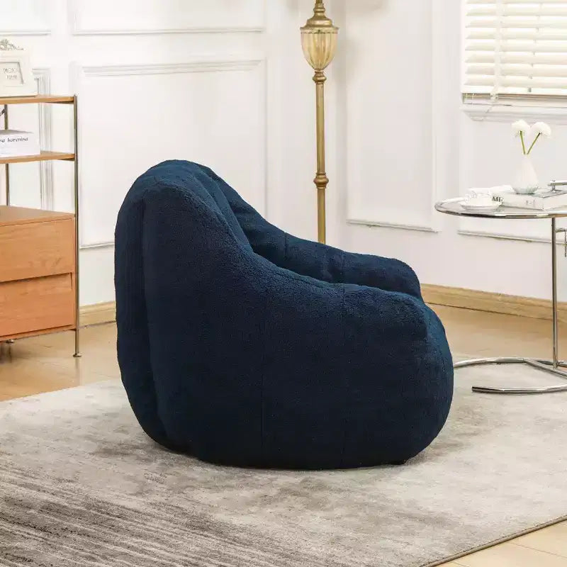 Sillón tipo puf de suelo con forma de osito de peluche moderno, relleno de espuma viscoelástica, sofá futón suave capitoné para sala de estar o dormitorio