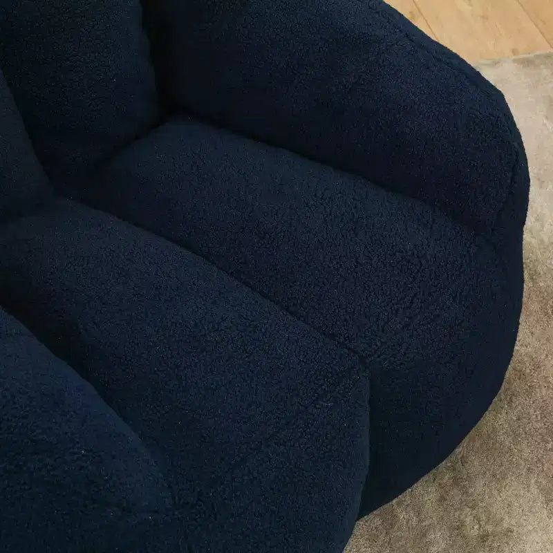 Moderner Teddy-Plüsch-Bohnensack-Sessel mit Memory-Schaum, weich gesteuertes Futonsofa fürs Wohnzimmer oder Schlafzimmer