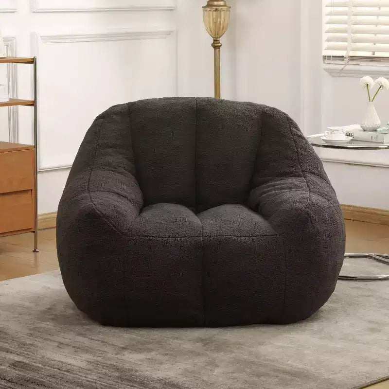 Moderner Teddy-Plüsch-Bohnensack-Sessel mit Memory-Schaum, weich gesteuertes Futonsofa fürs Wohnzimmer oder Schlafzimmer