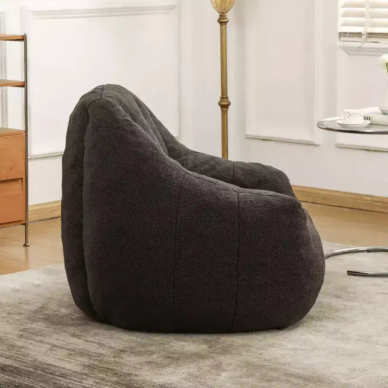 Moderner Teddy-Plüsch-Bohnensack-Sessel mit Memory-Schaum, weich gesteuertes Futonsofa fürs Wohnzimmer oder Schlafzimmer