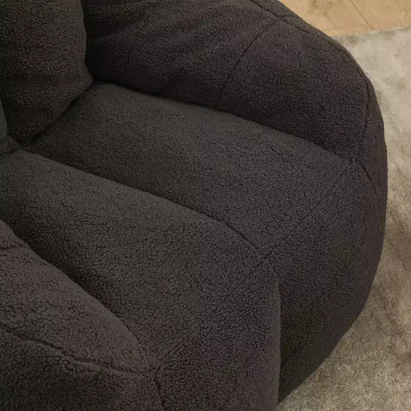 Moderner Teddy-Plüsch-Bohnensack-Sessel mit Memory-Schaum, weich gesteuertes Futonsofa fürs Wohnzimmer oder Schlafzimmer