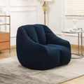 Okak Modern Stuffed Teddy Floor Bean Bag Sofa Chair with Memory Foam,Soft Tufted Futon Couch for Living Room,Bedroom
