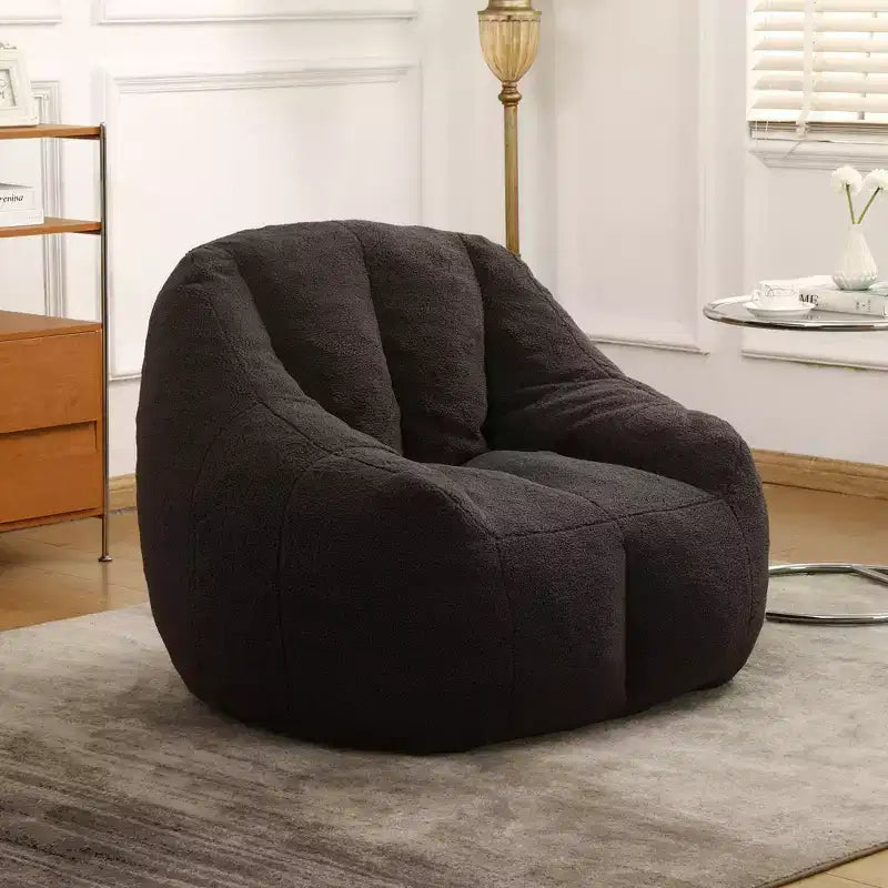 Moderner Teddy-Plüsch-Bohnensack-Sessel mit Memory-Schaum, weich gesteuertes Futonsofa fürs Wohnzimmer oder Schlafzimmer