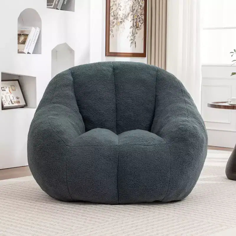Moderner Teddy-Plüsch-Bohnensack-Sessel mit Memory-Schaum, weich gesteuertes Futonsofa fürs Wohnzimmer oder Schlafzimmer