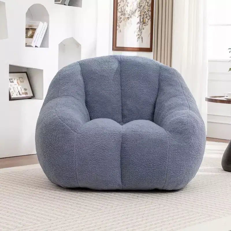 Moderner Teddy-Plüsch-Bohnensack-Sessel mit Memory-Schaum, weich gesteuertes Futonsofa fürs Wohnzimmer oder Schlafzimmer