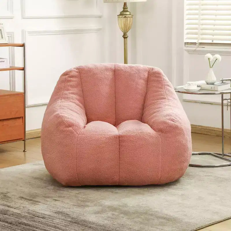 Moderner Teddy-Plüsch-Bohnensack-Sessel mit Memory-Schaum, weich gesteuertes Futonsofa fürs Wohnzimmer oder Schlafzimmer