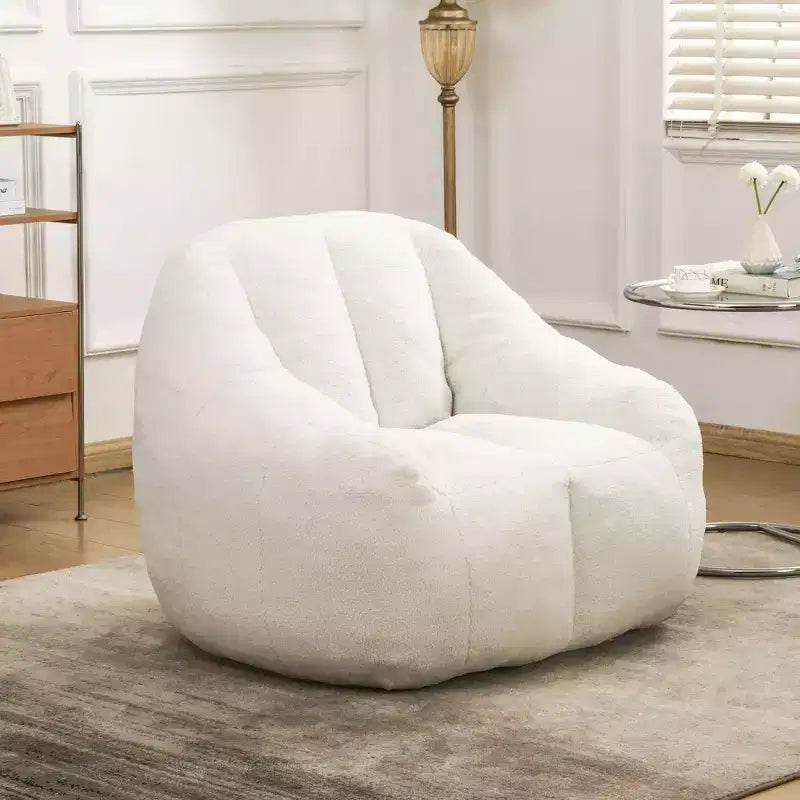Moderner Teddy-Plüsch-Bohnensack-Sessel mit Memory-Schaum, weich gesteuertes Futonsofa fürs Wohnzimmer oder Schlafzimmer