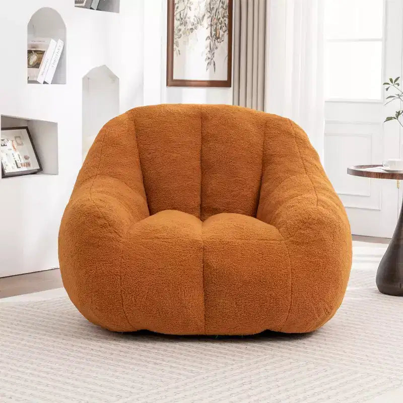 Moderner Teddy-Plüsch-Bohnensack-Sessel mit Memory-Schaum, weich gesteuertes Futonsofa fürs Wohnzimmer oder Schlafzimmer