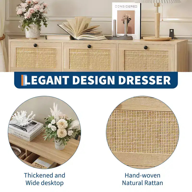 Kommode aus Holz mit 7 Schubladen fürs Schlafzimmer, moderne Kommode im Landhausstil für Kleiderschrank, Wohnzimmer, Eingangsbereich und Flur