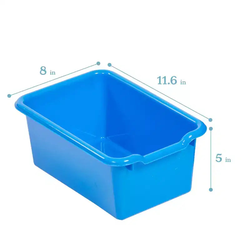 Meuble mobile à casiers et de rangement avec 5 bacs à façade inclinée, mobilier pour enfants
