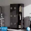 Armoire de rangement en acier à 9 portes, casier métallique pour école, bureau, salle de sport ou chambre, armoire de 72 pouces, casier de rangement industriel avec 9 étagères