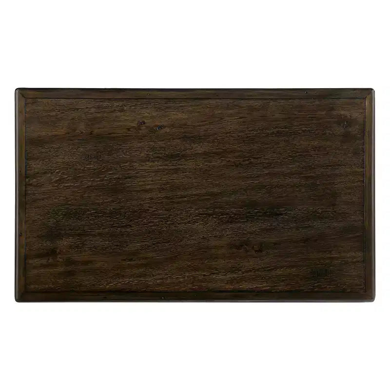 Table basse vintage en bois massif avec 4 tiroirs