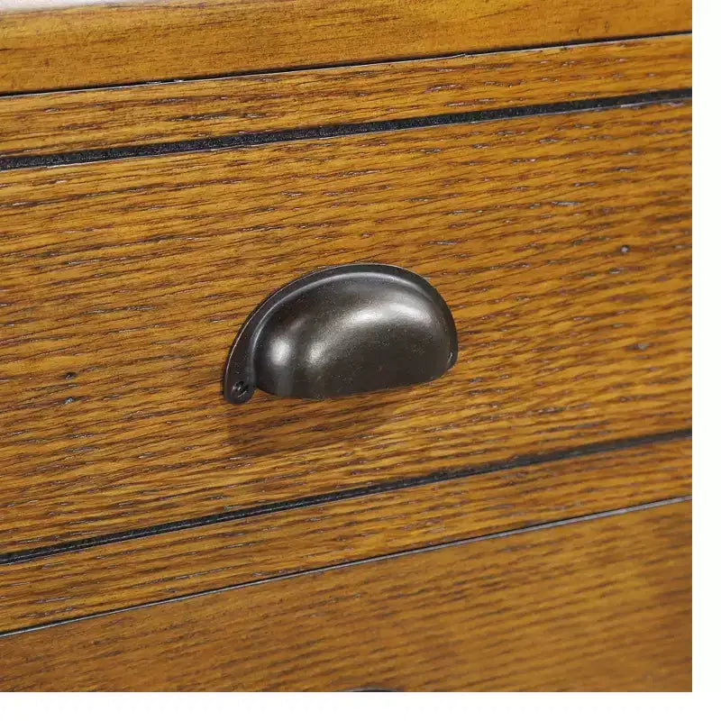 Table basse vintage en bois massif avec 4 tiroirs
