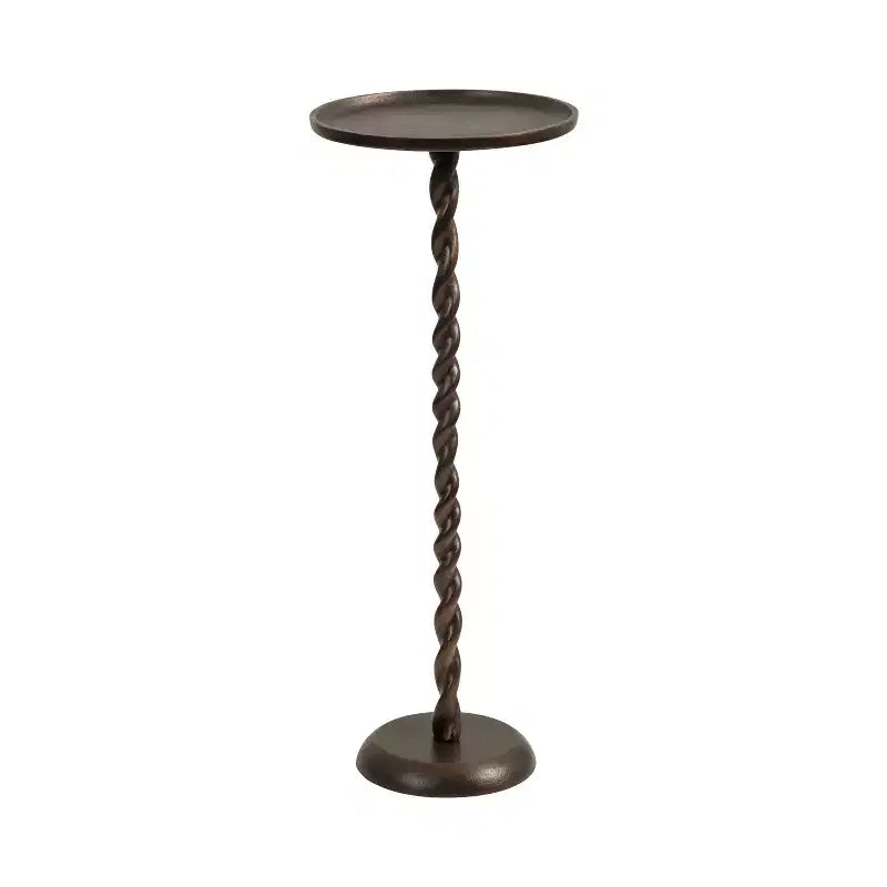 Table sur pied en métal et support pour plante