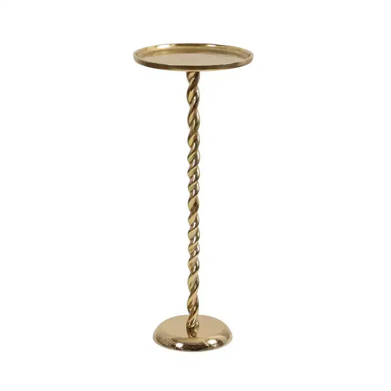 Mesa con pedestal metálico y soporte para plantas