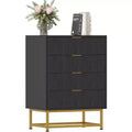 Dresser for Bedroom - Tall Dressers & Chests of Drawers w/4 Drawers Large Modern Dresser for Closet Storage Chest Cabinet for Bedroom Hallway