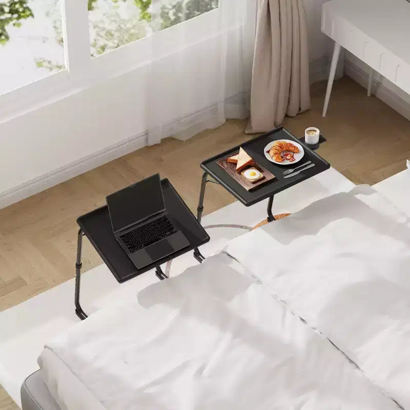 Table d’appoint, plateau de lit et de canapé réglable pour regarder la télévision et manger, confortable, avec 6 réglages de hauteur et 3 angles d’inclinaison