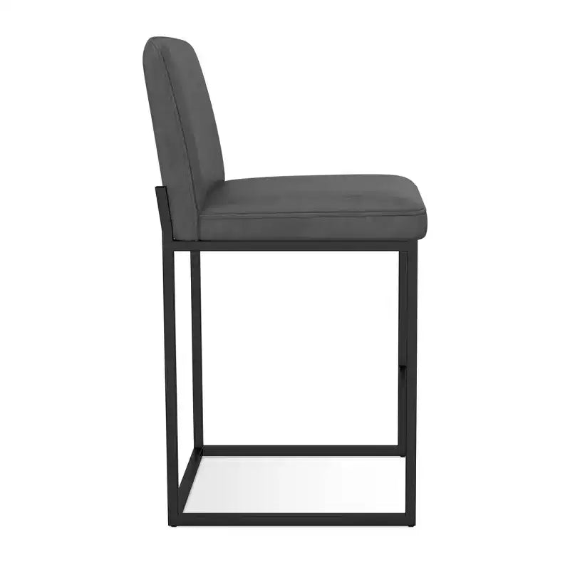 Taburetes de bar con altura de mostrador, sillas de 25.6 de cuero sintético para isla de cocina con respaldo, sillas de comedor modernas para bar en casa y cafetería