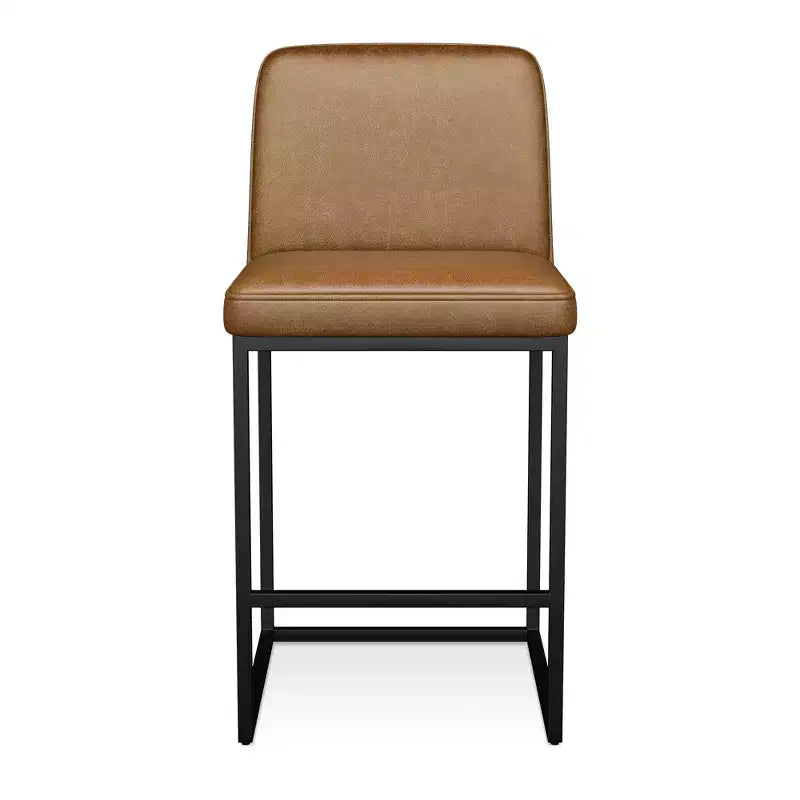 Taburetes de bar con altura de mostrador, sillas de 25.6 de cuero sintético para isla de cocina con respaldo, sillas de comedor modernas para bar en casa y cafetería