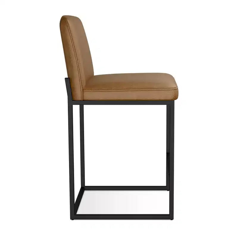 Taburetes de bar con altura de mostrador, sillas de 25.6 de cuero sintético para isla de cocina con respaldo, sillas de comedor modernas para bar en casa y cafetería