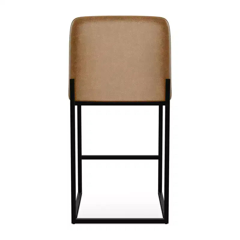 Taburetes de bar con altura de mostrador, sillas de 25.6 de cuero sintético para isla de cocina con respaldo, sillas de comedor modernas para bar en casa y cafetería
