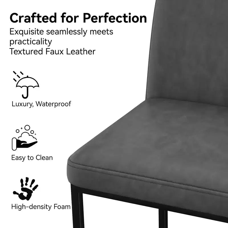 Taburetes de bar con altura de mostrador, sillas de 25.6 de cuero sintético para isla de cocina con respaldo, sillas de comedor modernas para bar en casa y cafetería