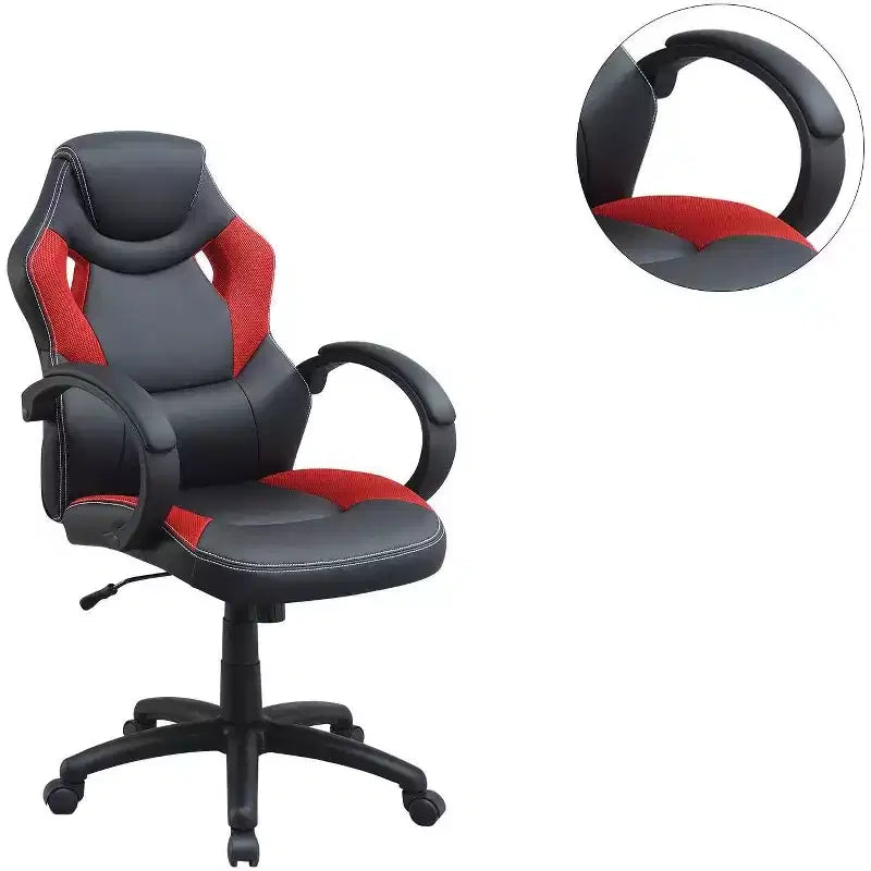 Silla de oficina de altura ajustable, silla de escritorio tapizada con ruedas, cómoda silla gamer para oficina, estudio o sala de juegos
