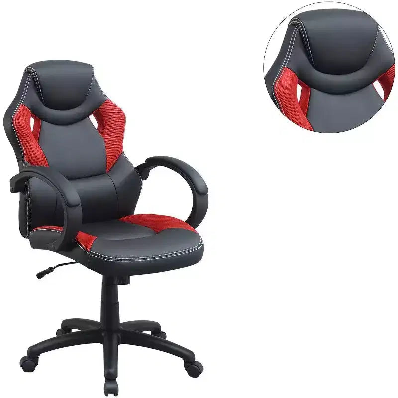 Silla de oficina de altura ajustable, silla de escritorio tapizada con ruedas, cómoda silla gamer para oficina, estudio o sala de juegos