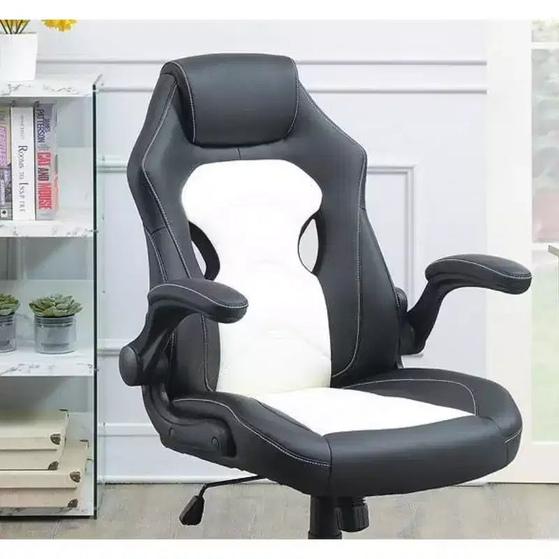 Silla de oficina de altura ajustable, silla de escritorio tapizada con ruedas, cómoda silla gamer para oficina, estudio o sala de juegos