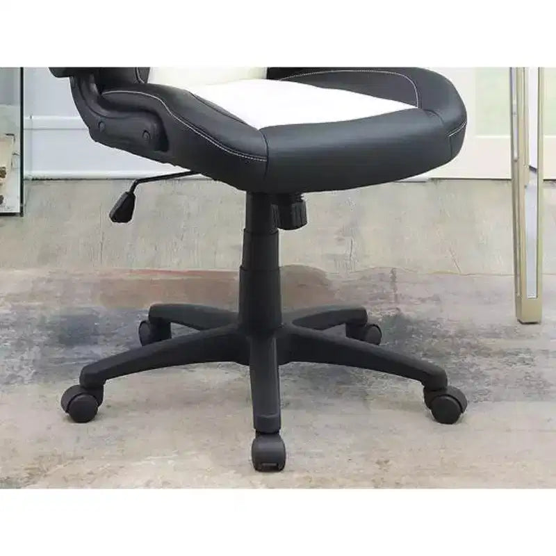 Silla de oficina de altura ajustable, silla de escritorio tapizada con ruedas, cómoda silla gamer para oficina, estudio o sala de juegos