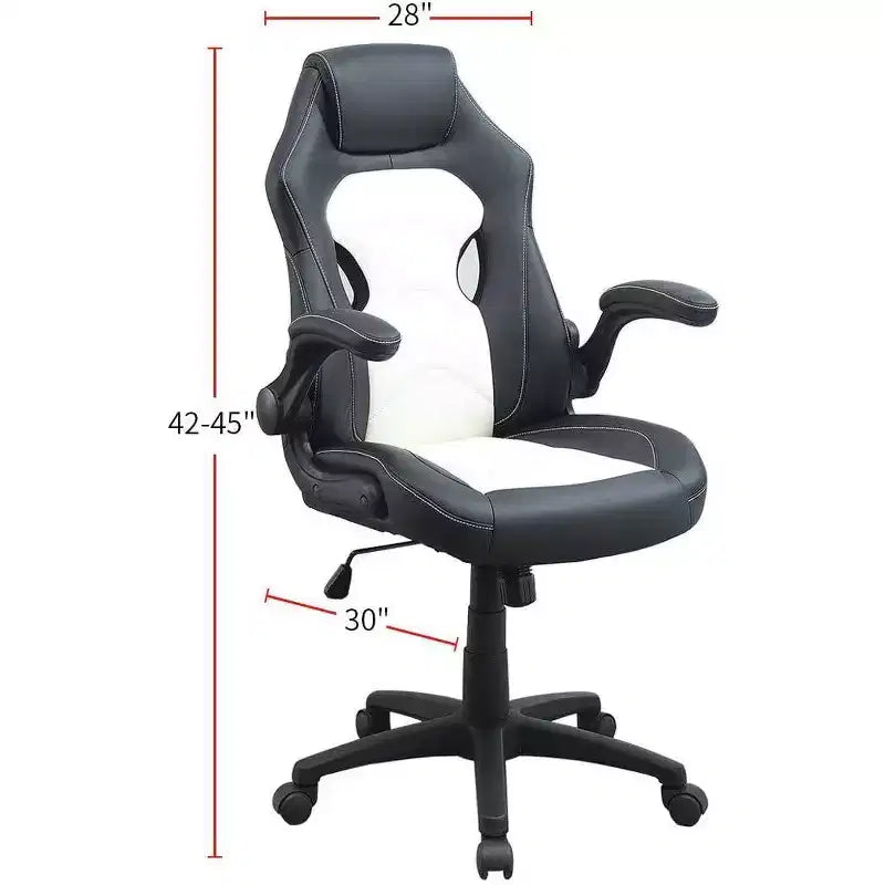 Silla de oficina de altura ajustable, silla de escritorio tapizada con ruedas, cómoda silla gamer para oficina, estudio o sala de juegos