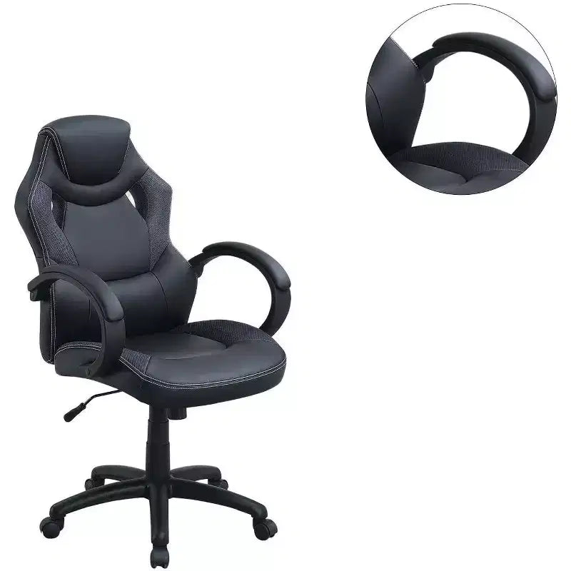 Silla de oficina de altura ajustable, silla de escritorio tapizada con ruedas, cómoda silla gamer para oficina, estudio o sala de juegos