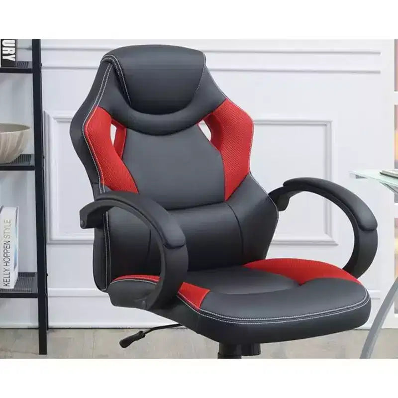 Silla de oficina de altura ajustable, silla de escritorio tapizada con ruedas, cómoda silla gamer para oficina, estudio o sala de juegos