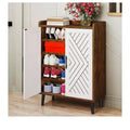 5-Tier Shoe Cabinet With 2 Doors Wood Slim Shoe Storage Cabinet Shoe Organizer Storage For Entryway,Hallway,Space Saving