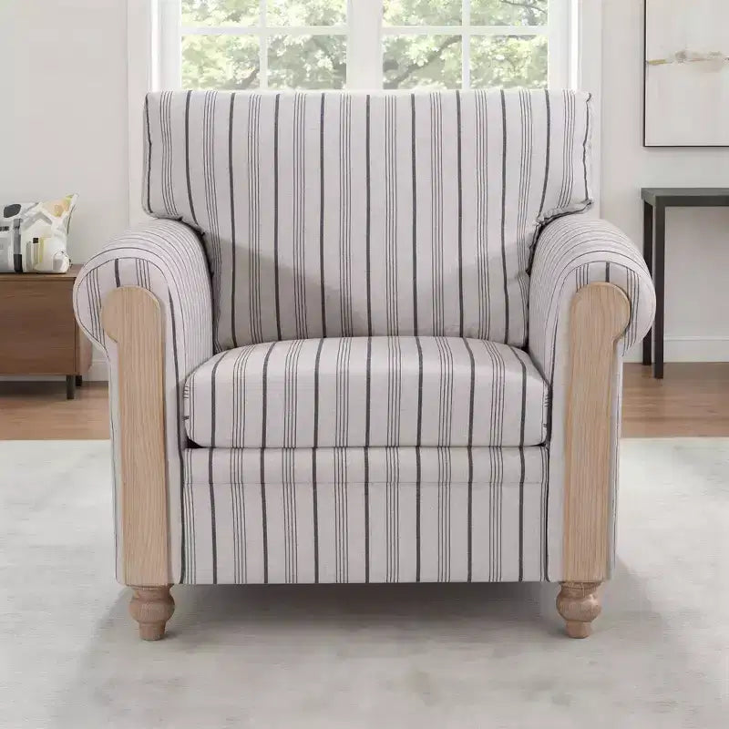 GDFStudio Cedric Mid-Century Modern Upholstered Single Sofa