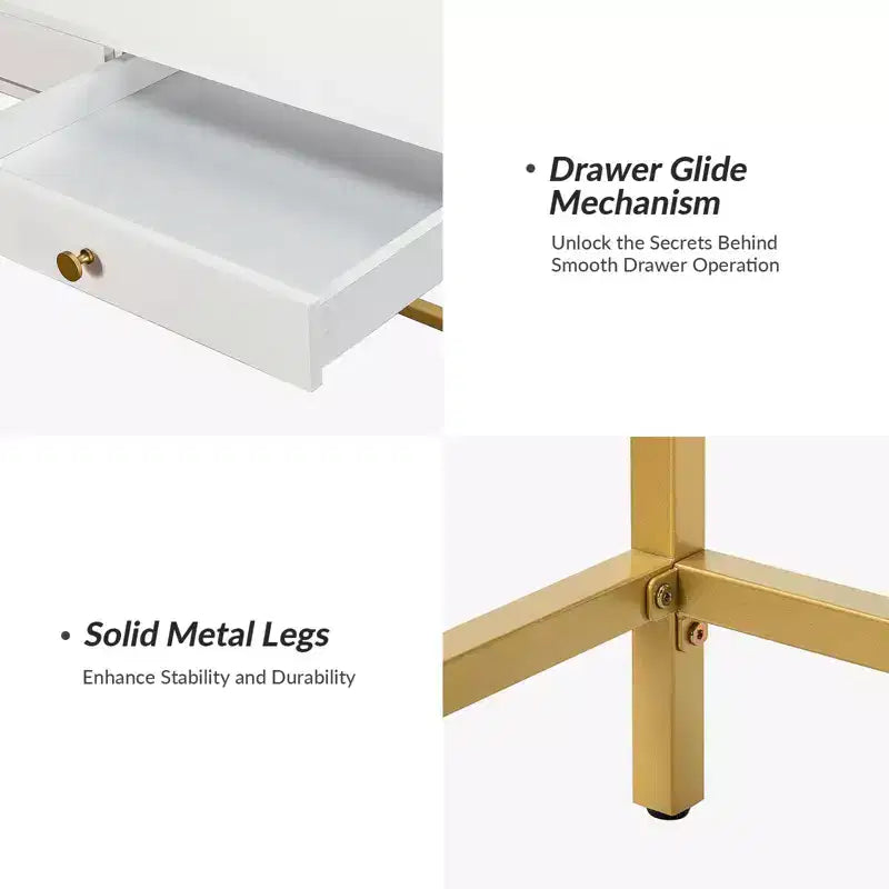 Moderner Schreibtisch mit 3 Schubladen
