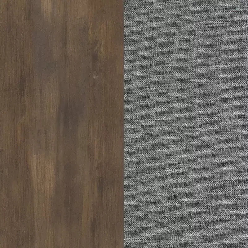 Cama de plataforma de madera maciza con base tapizada y cabecero con paneles empotrados, base de listones de madera, no necesita somier