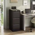 Archivador metálico vertical de 3 cajones con cerradura, gran capacidad para guardar archivos en la oficina en casa o el estudio