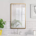 MAYEERTY Aluminum Alloy Minimlist Modern High Definition Dressing Mirror for Bedroom Entryway Gold